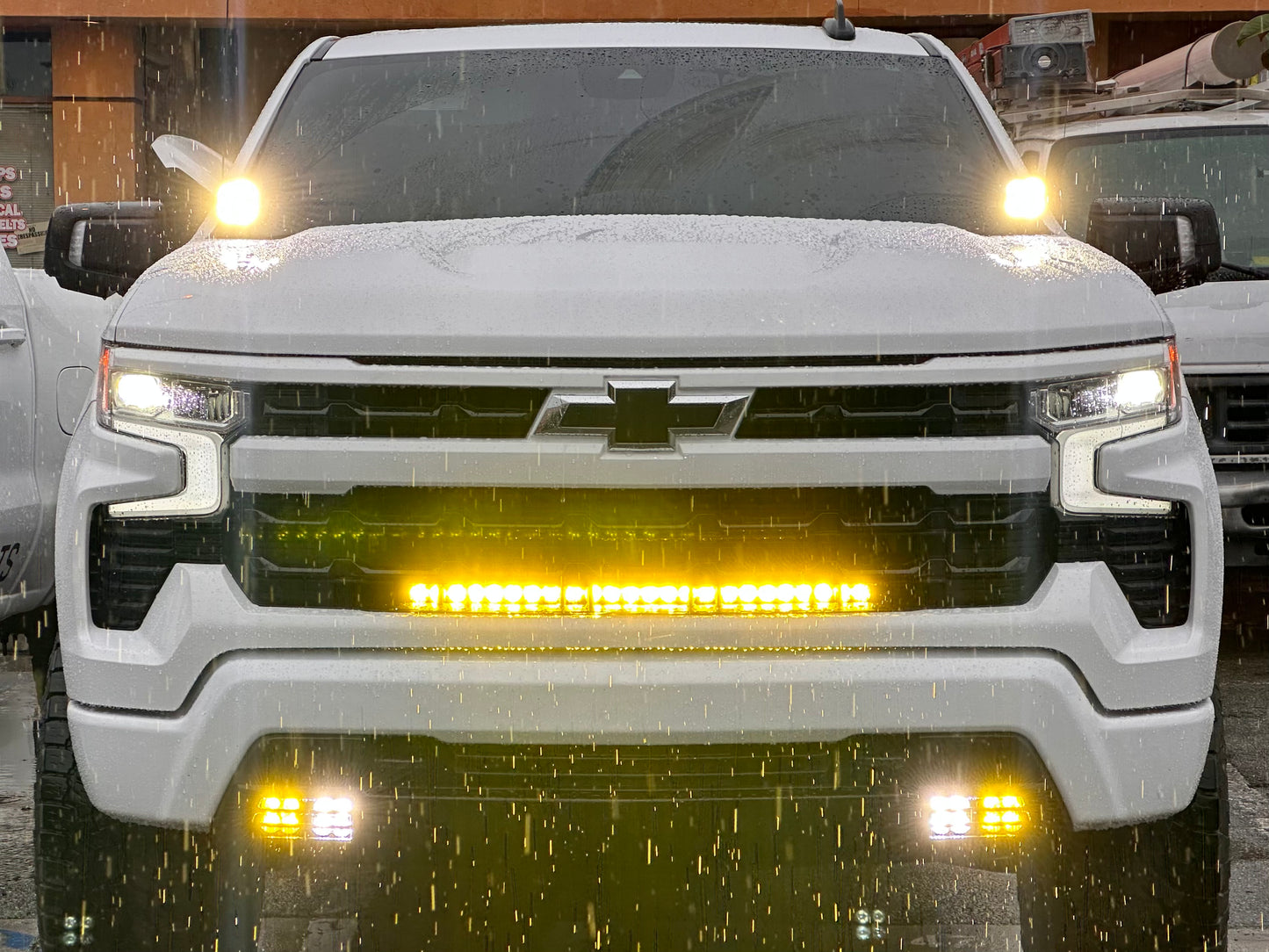 22-24 Chevy Silverado 1500 Behind the Grille Light Bar Mount Kit for Baja Designs 30 inch Light Bar