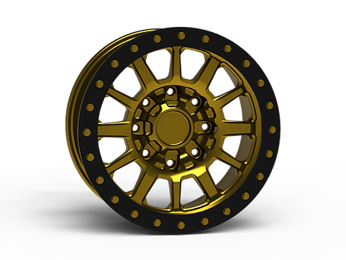 G600 17x8.5 Simulated Beadlock-Gold