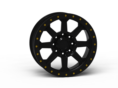 G500 17x8.5 Simulated Beadlock-Black Powder Coat