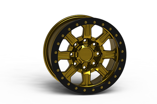 G500 17x8.5 Simulated Beadlock-Gold